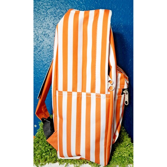NWT 2025 Whataburger Backpack Orange and White Stripe 15x11x5 - Picture 3 of 9